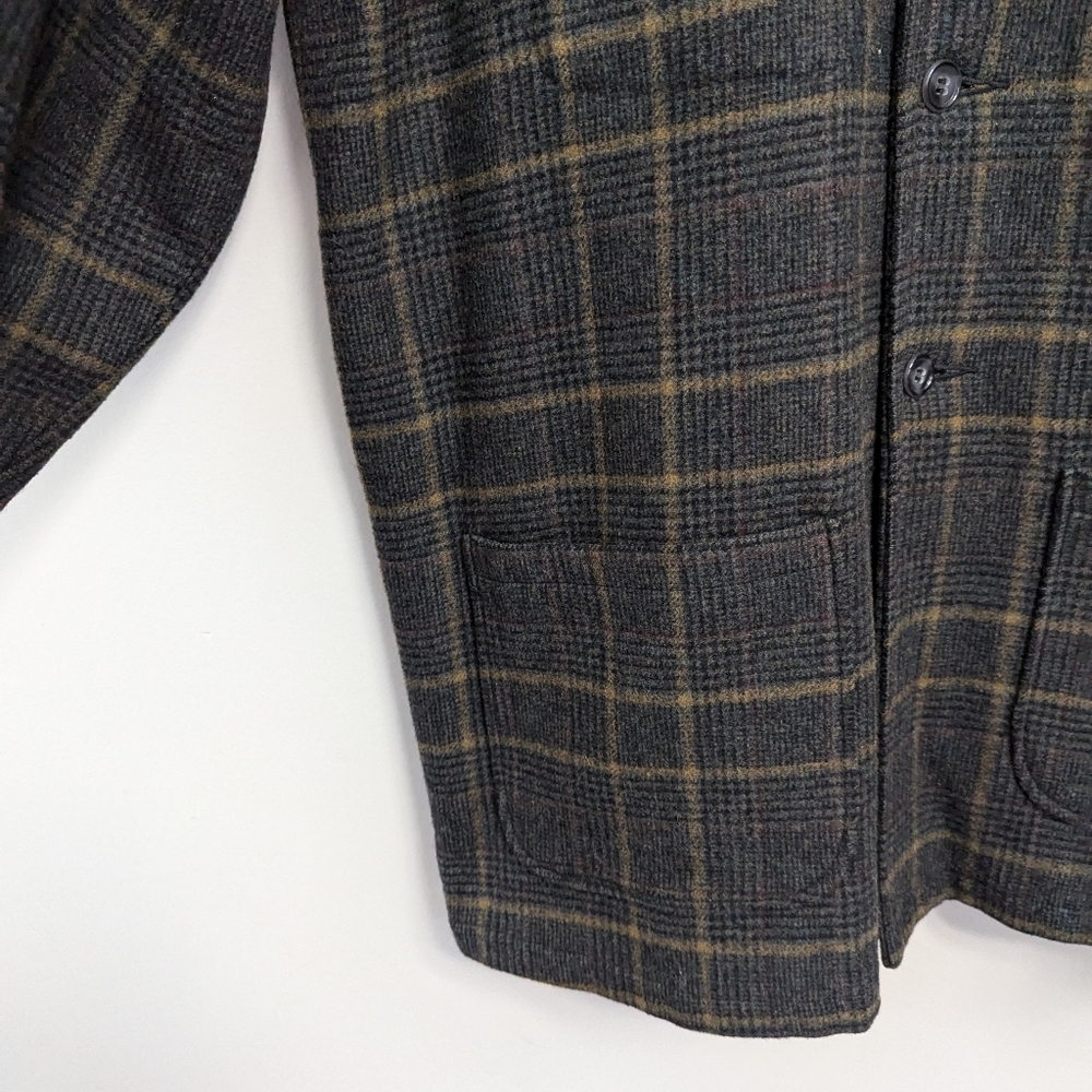 Vintage 50s Woolrich Woolen‎  Mills Plaid Utility Pocket Chore Coat - Picture 4 of 15
